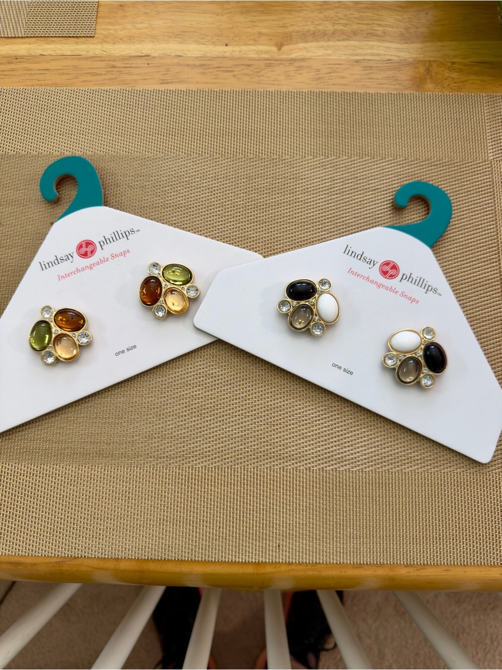 Lindsay Phillips Interchangeable Shoe Snaps- set of 2-Multi Color